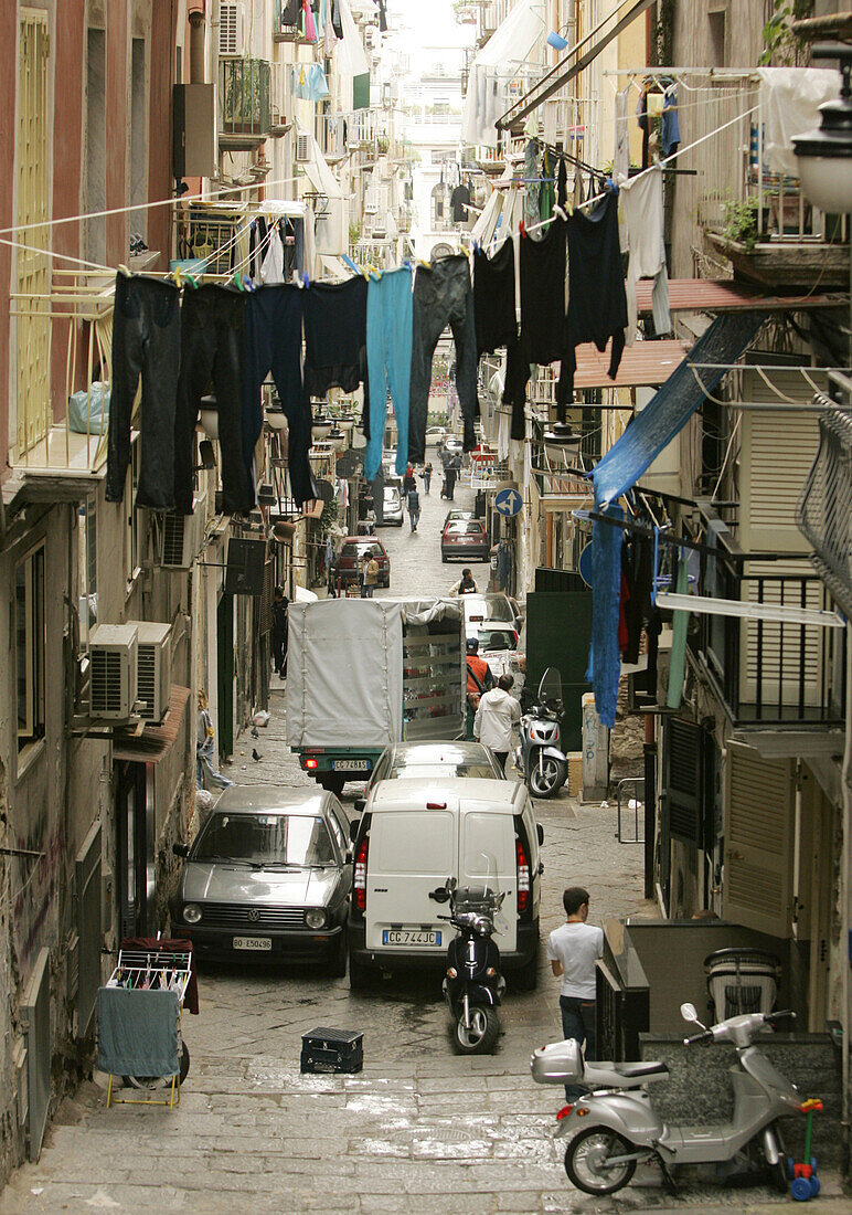 Spanish district, Napoli, Neapel, Strassenszene im Spanischen Viertel