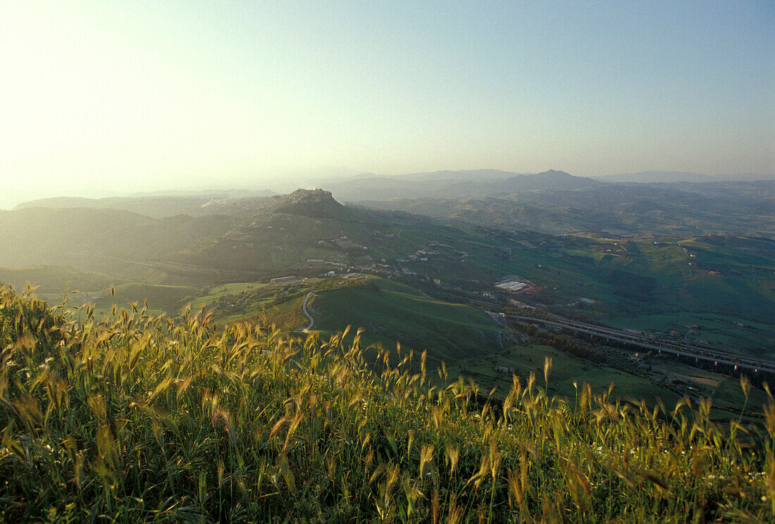 View from Enna, Sicily, Italy