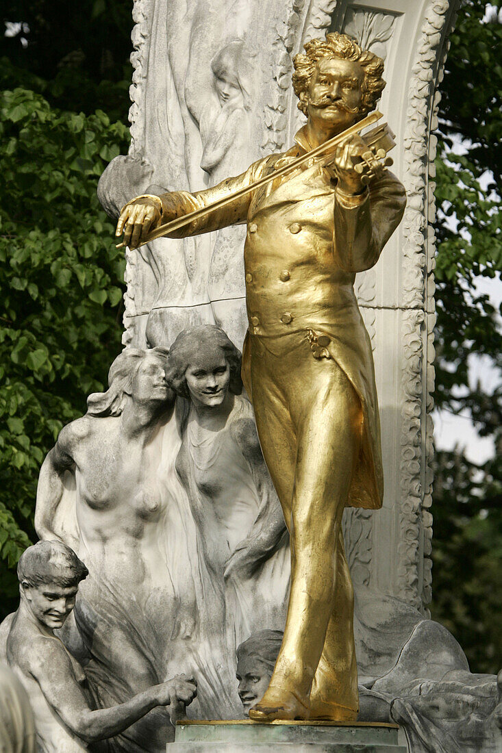 Johann Strauss memorial in Vienna, Austria
