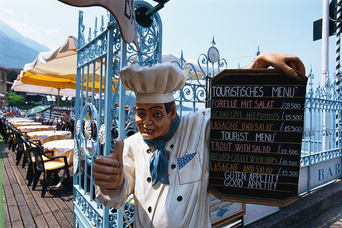 Malcesine, Restaurant am See, Gardasee, Trentino Italien