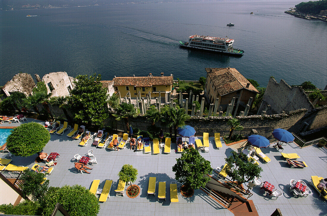 Hotel, Limone, Lake Garda, Trentino, Italy