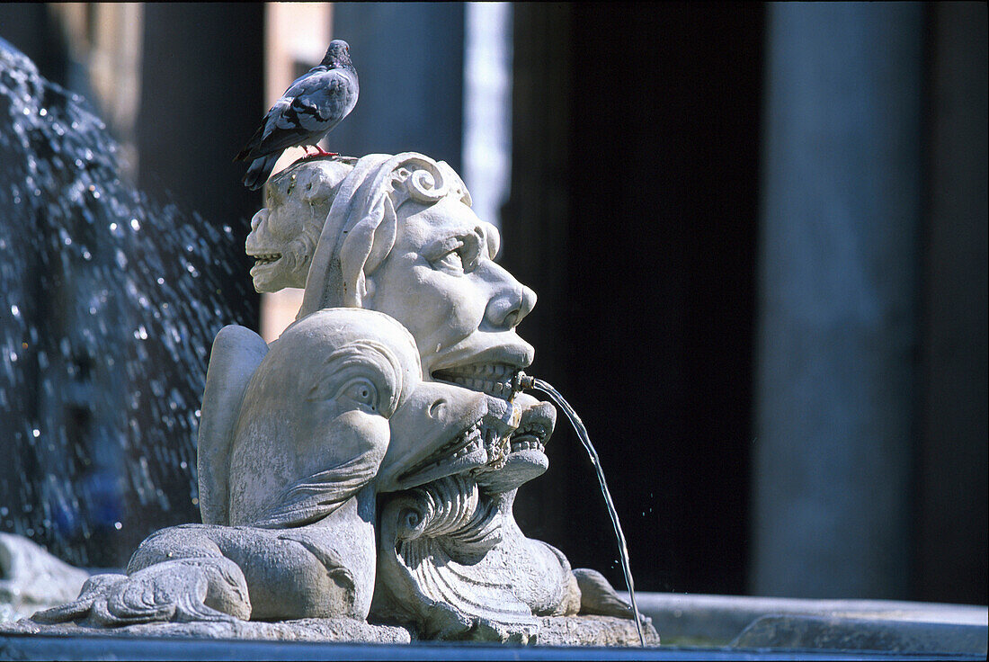 Brunnenfigur, Piazza della Rotonda, Rom, Italien