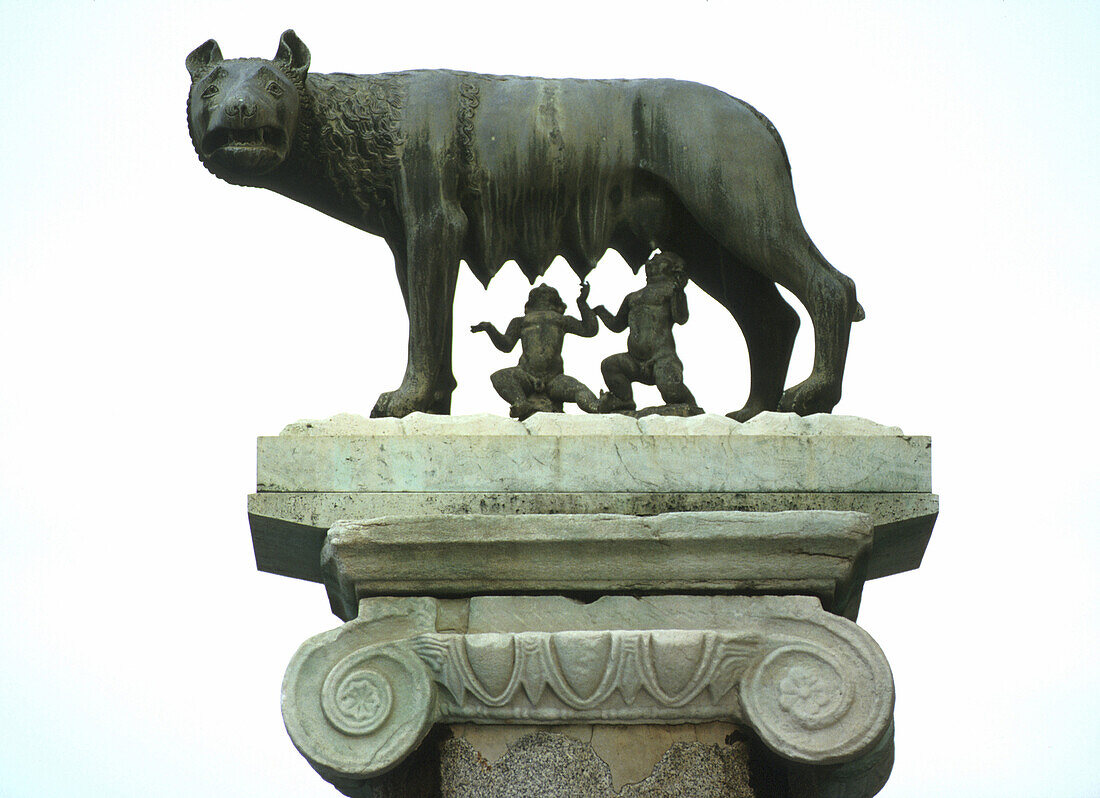 Statue of Romulus and Remus, Rome, Latio, Italy, Europe
