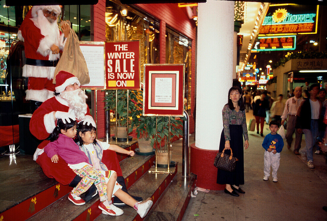 Weihnachtsmann, Nathan Road, Hongkong China