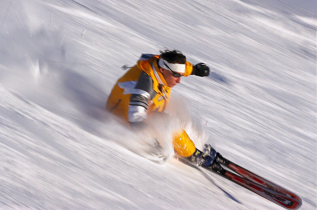 Skier going downhill