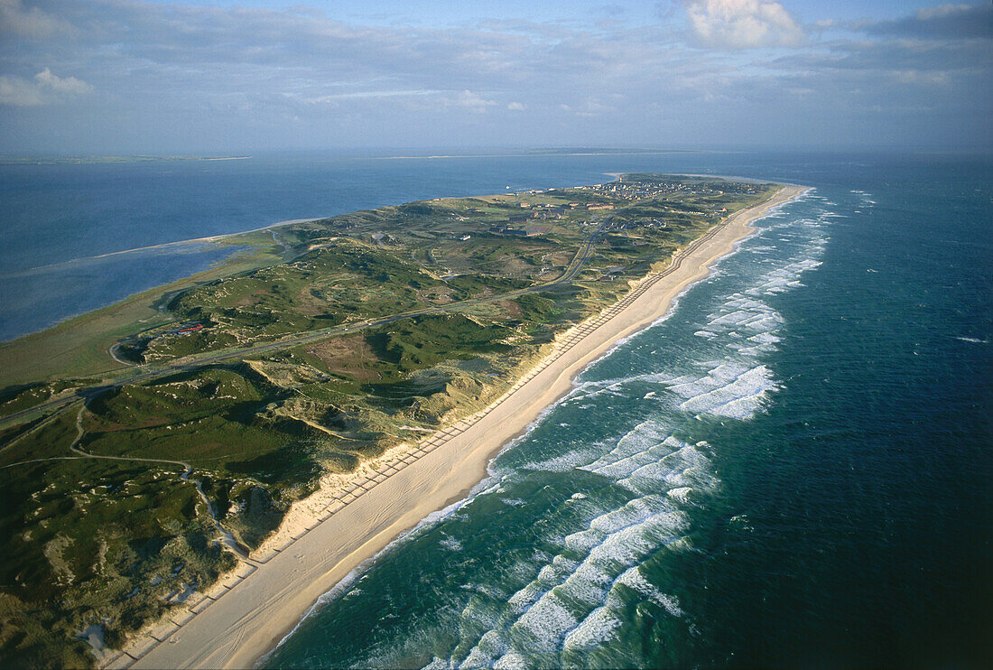 Aerial view of Sylt, Islands of Northern Frisia, Schleswig-Holstein, Germany
