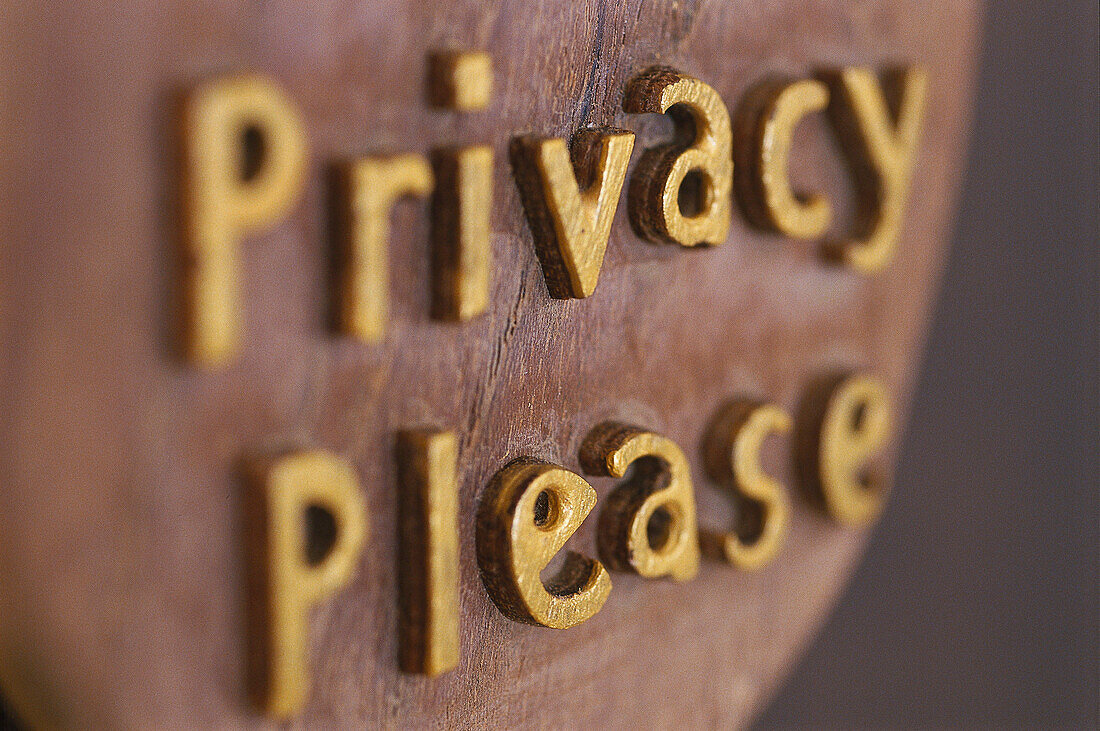 Privacy sign, Hotel Banyan Tree Spa, Bangkok, Thailand