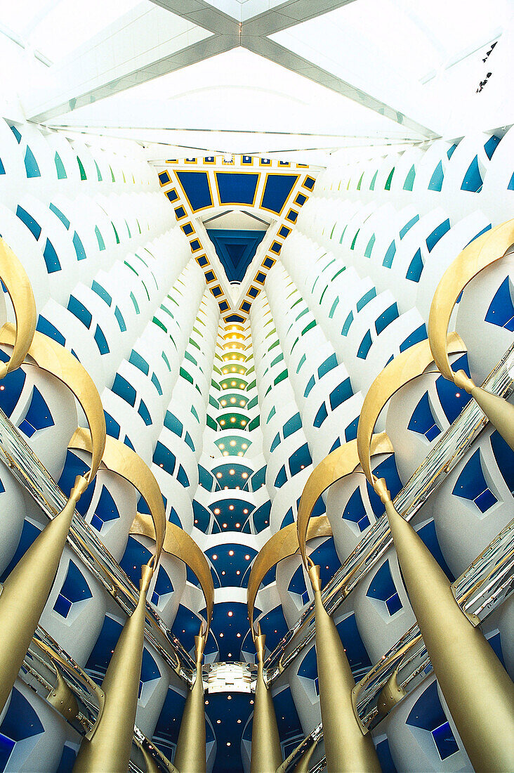 Interior view of Hotel Burj Al Arab, Dubai, United Arab Emirates