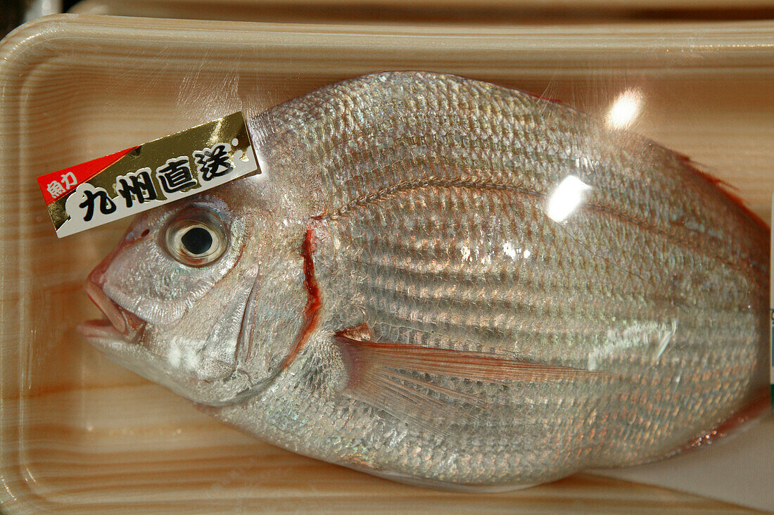 packaged, fresh fish supermarket, Japan