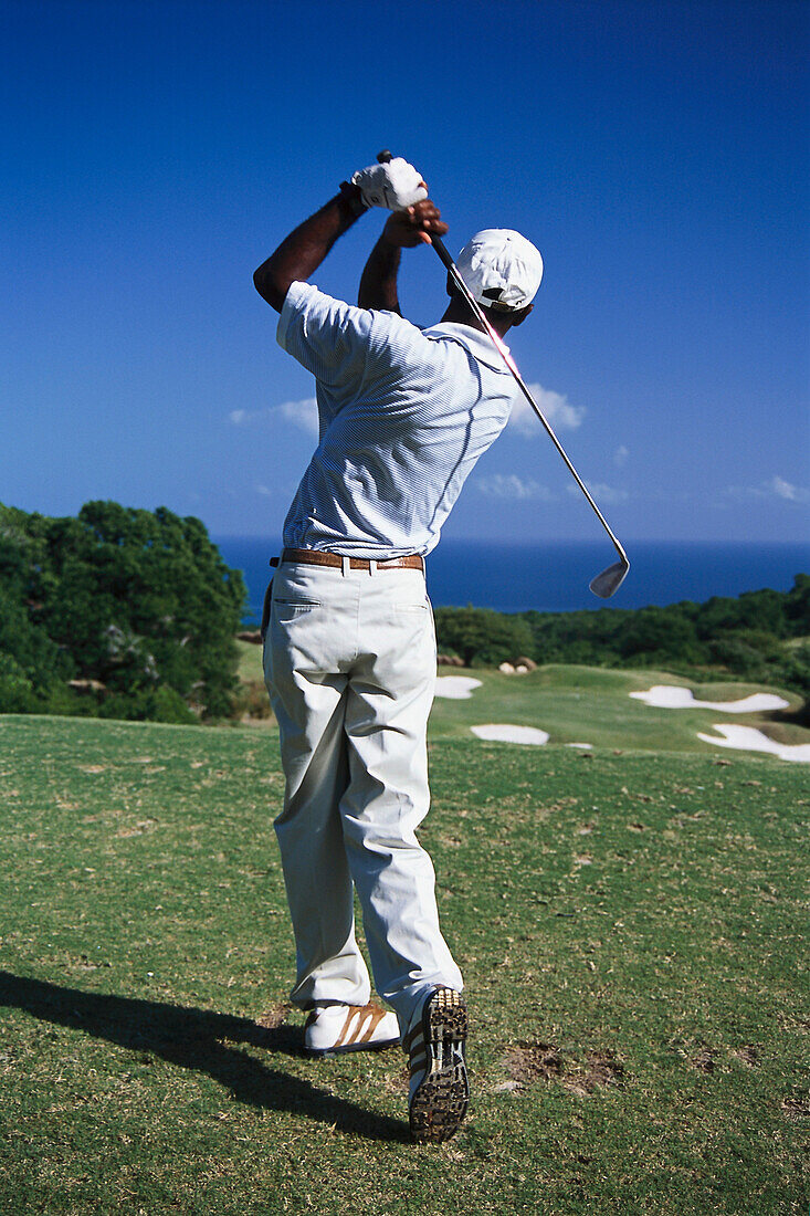 Golfer, White Witch Golf Course, Jamaica, Caribbean