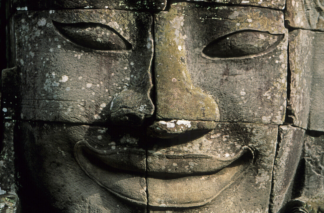 stone faces of Bayon temple, Angkor, Cambodia