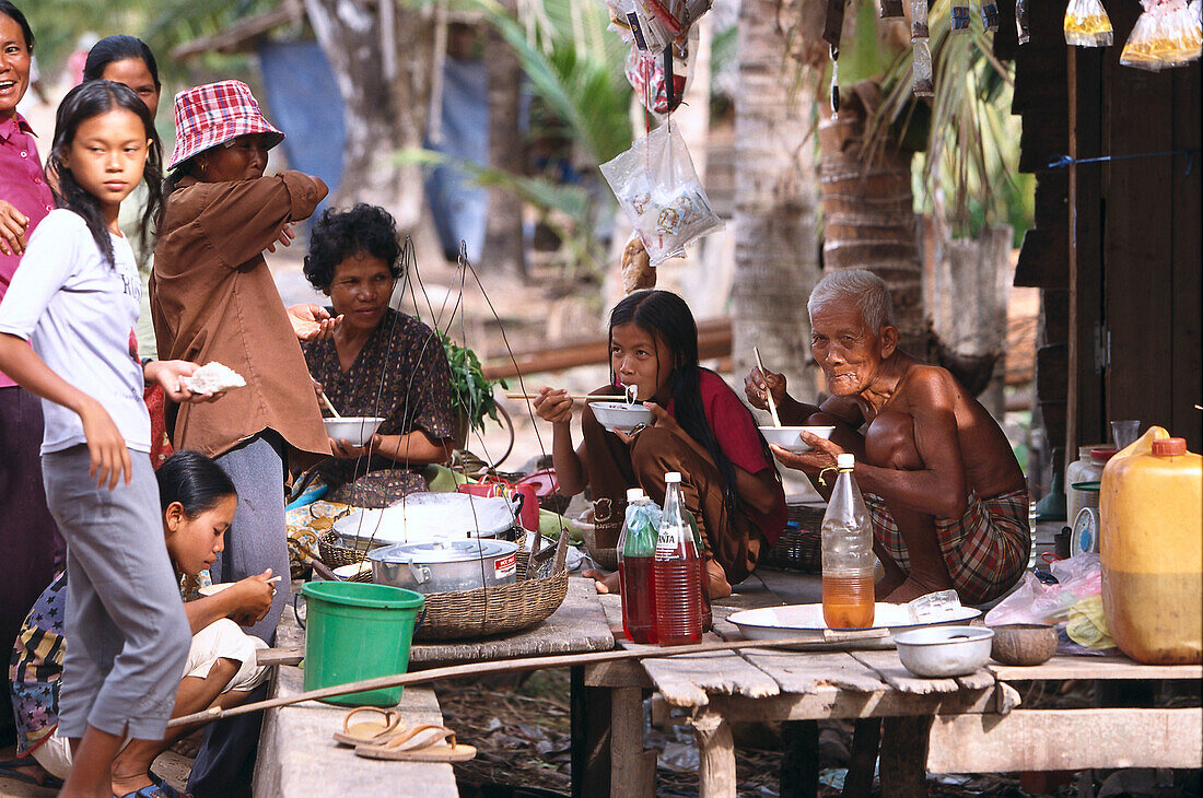Lunchtime, Stong, Cambodia Asia