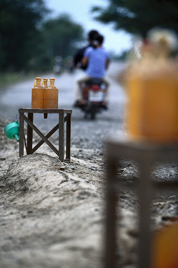 Petrol station for motorbikes, North Vietnam Vietnam