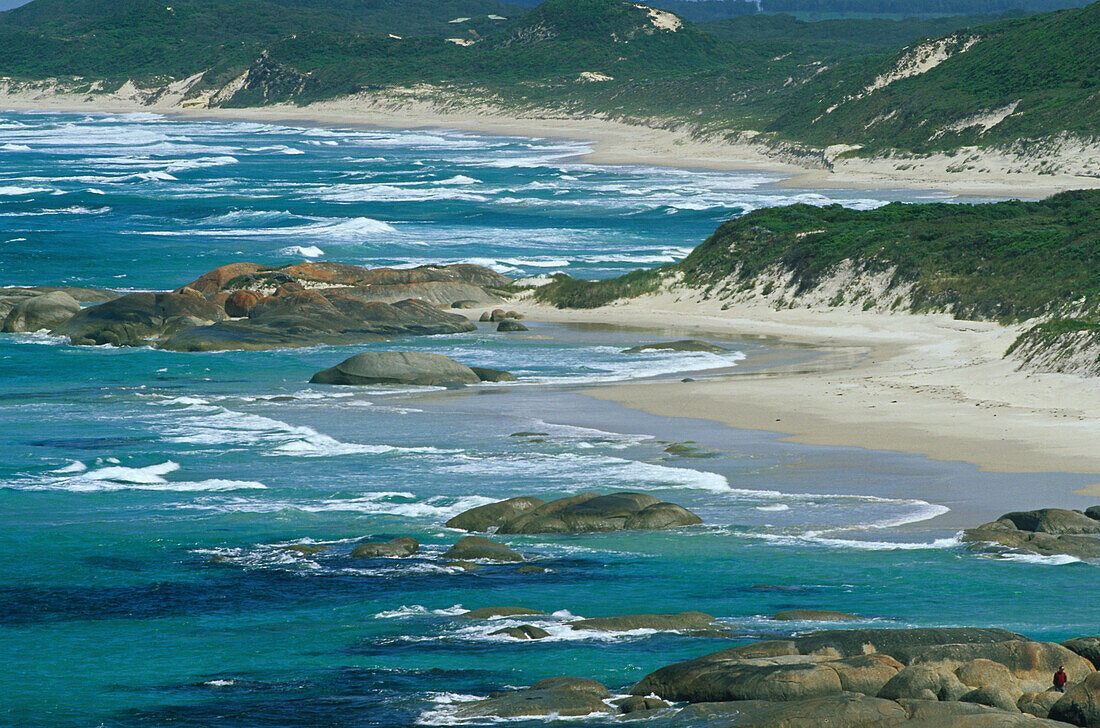 White sand beach on southern coast, Greens Pool, Western Australia, Australia