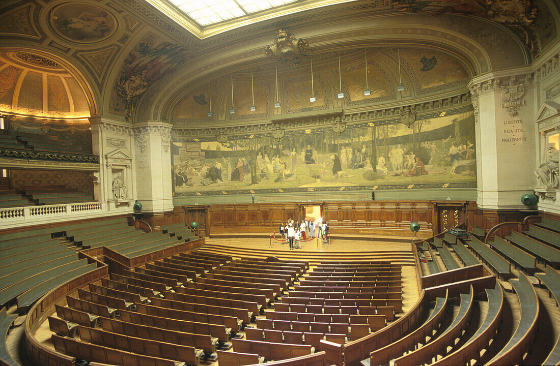 Hoersaal Amphitheater, , Sorbonne, Paris Frankreich
