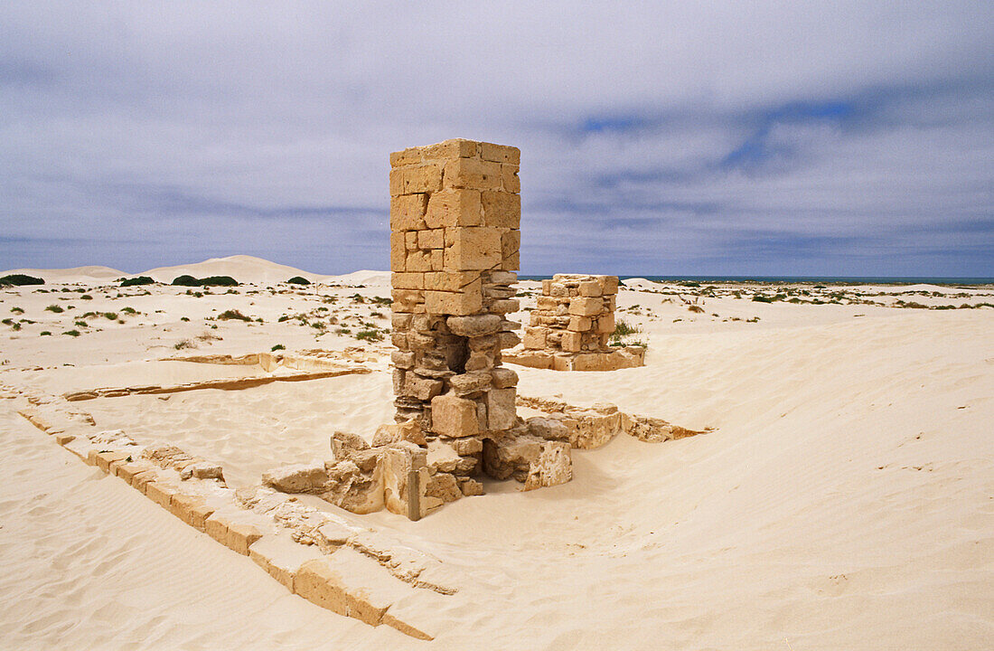 Eucla Telegraph Station, Ruinen in den weißen Sanddünen, Westaustralien, Australien