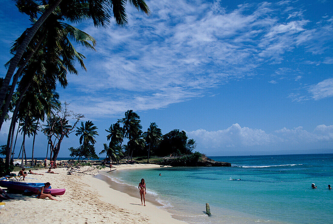 Bacardi Beach, Cayo Levantado, Dominikanische Republik Karibik, Amerika