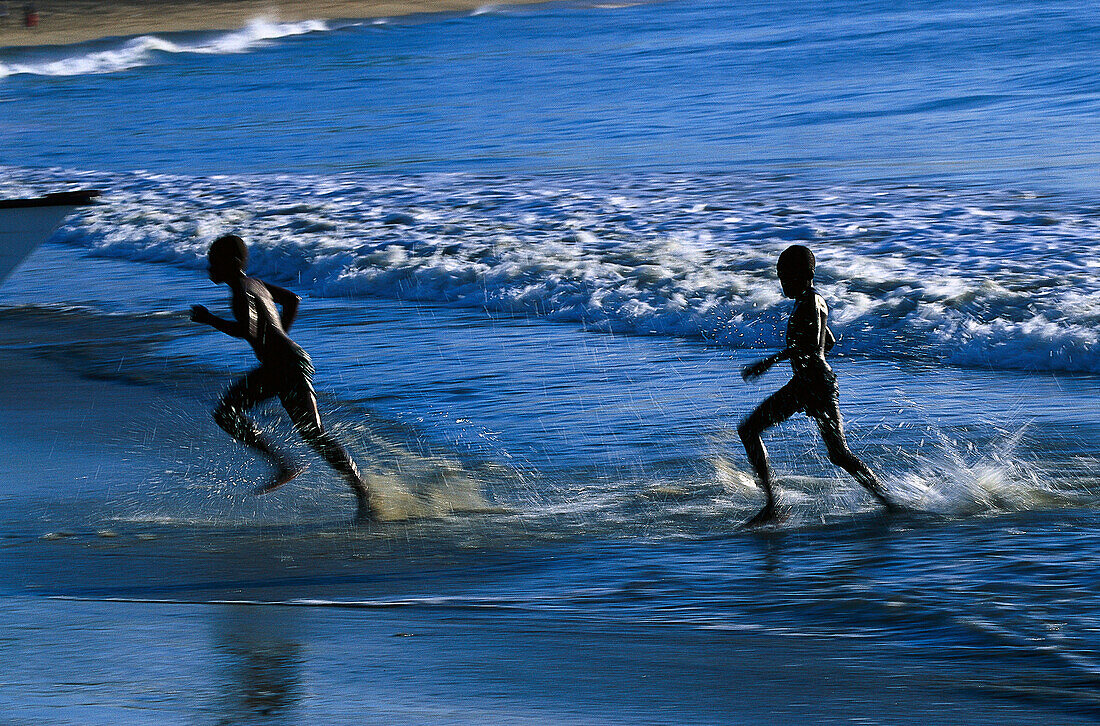 Sandstrand bei Black Rock, Kinder, Nordküste von Tobago, West Indies, Karibik