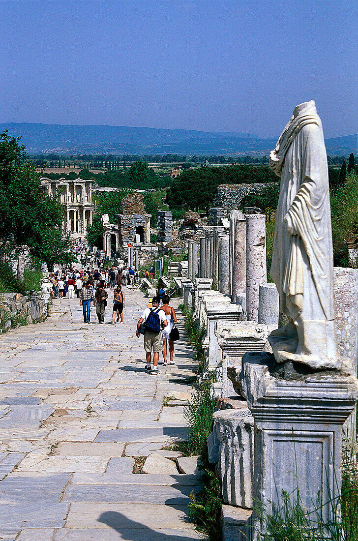 Road in the Ancient city of Ephesus, Turkish Aegean, Turkey