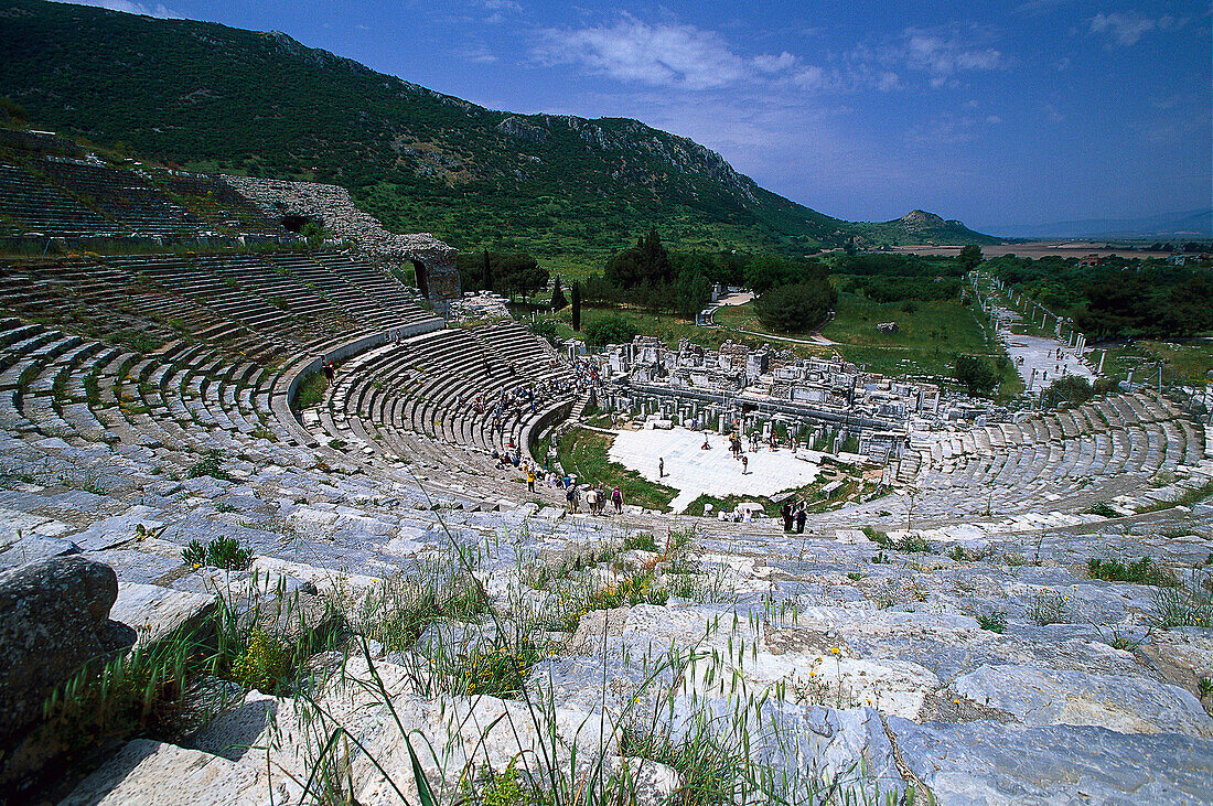 Amphitheater, Antike Stadt Ephesus Türk. Ägäis, Türkei