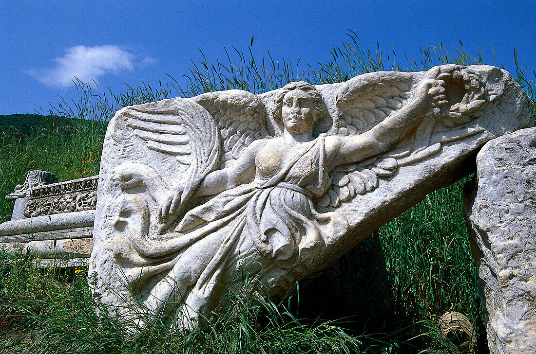 Victory goddess Nike, Ancient city of Ephesus, Turkish Aegean, Turkey