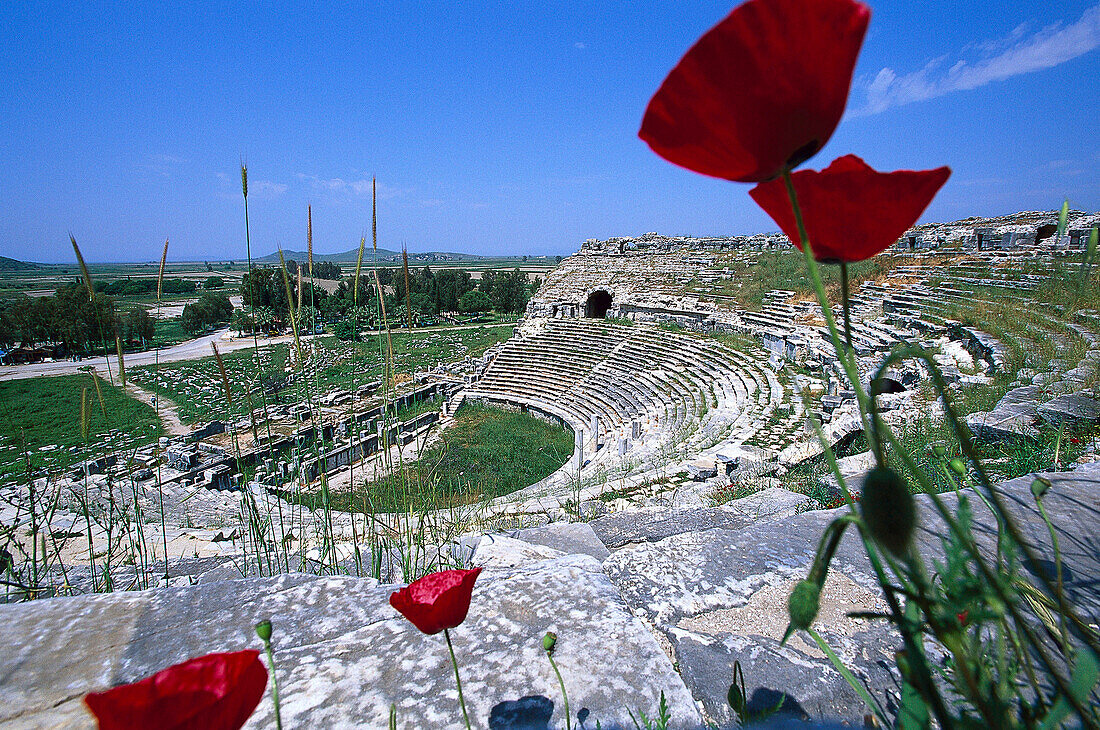 Roman theatre in the ancient city of Milet, Turkey