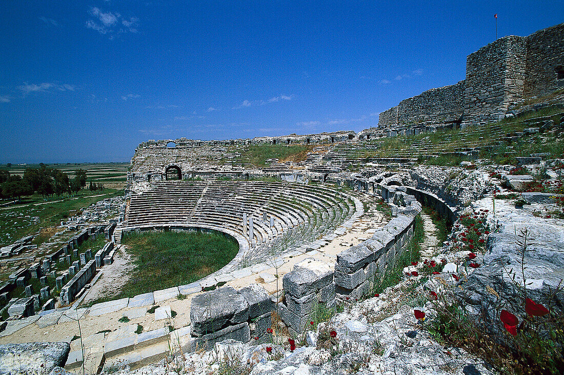 Roman theatre in the ancient city of Milet, Turkey