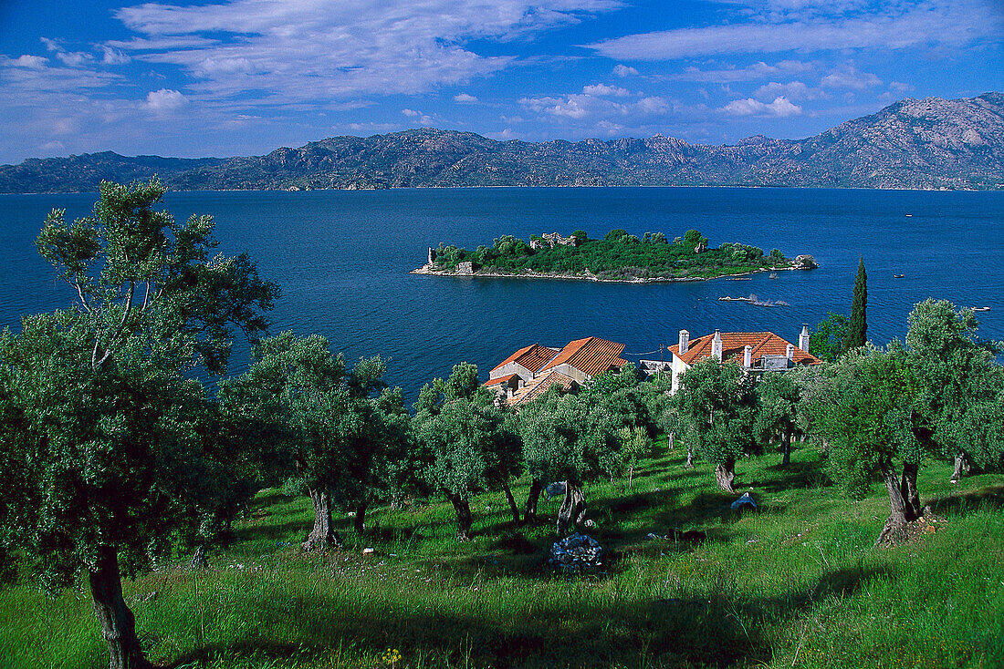 Blick über den See, Bafa See, Südwest Türkei, Türkei