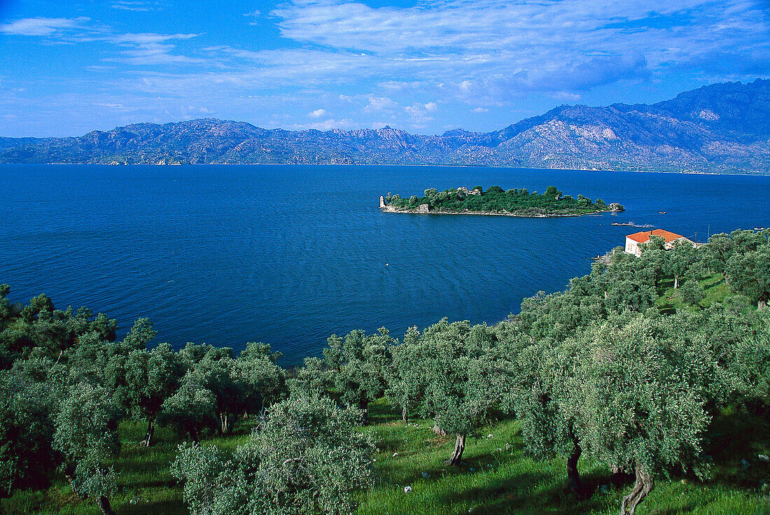 Blick über den See, Bafa See, Südwest Türkei, Türkei