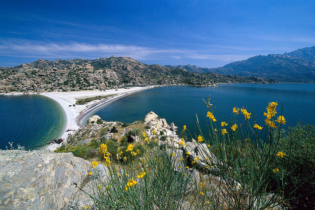 Sandstrand, Zwillingsinseln, Bafa See, Südwest Türkei, Türkei