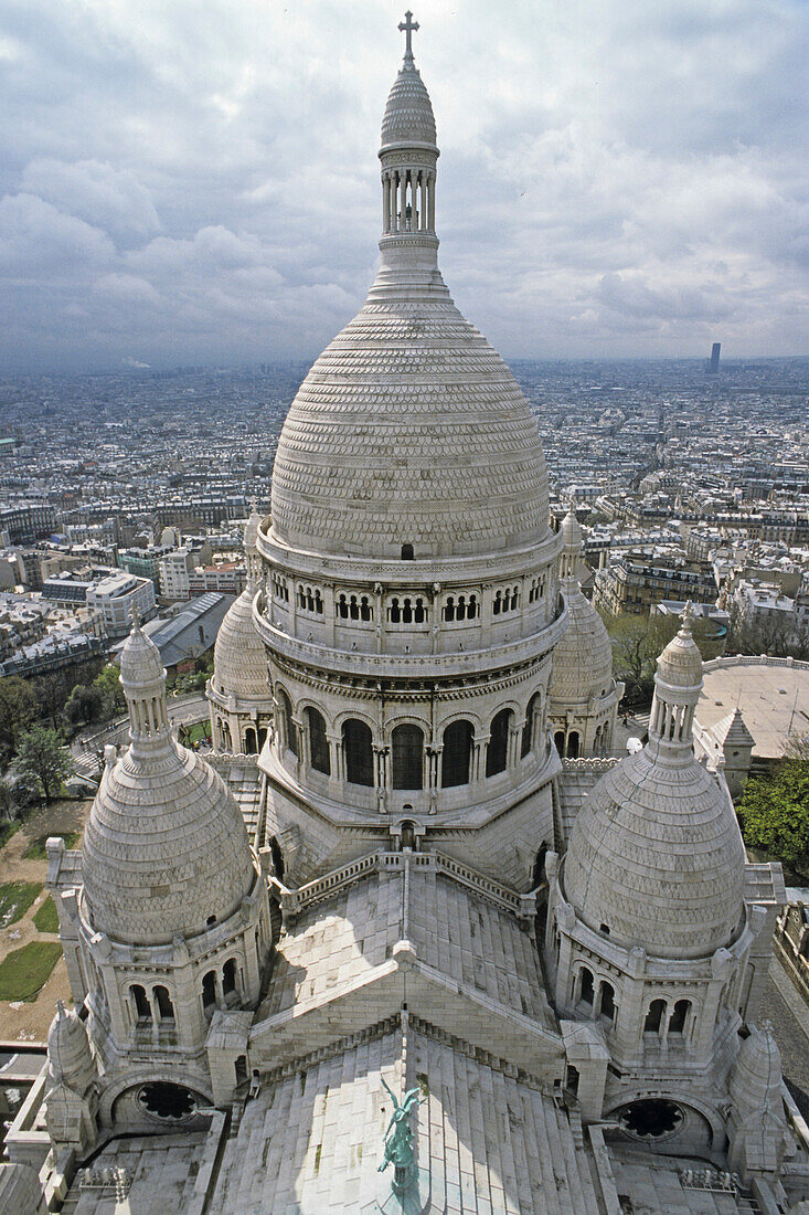 Sacre Coeur, Arckitekt Paul Abadie, Montmartre, Paris, Frankreich