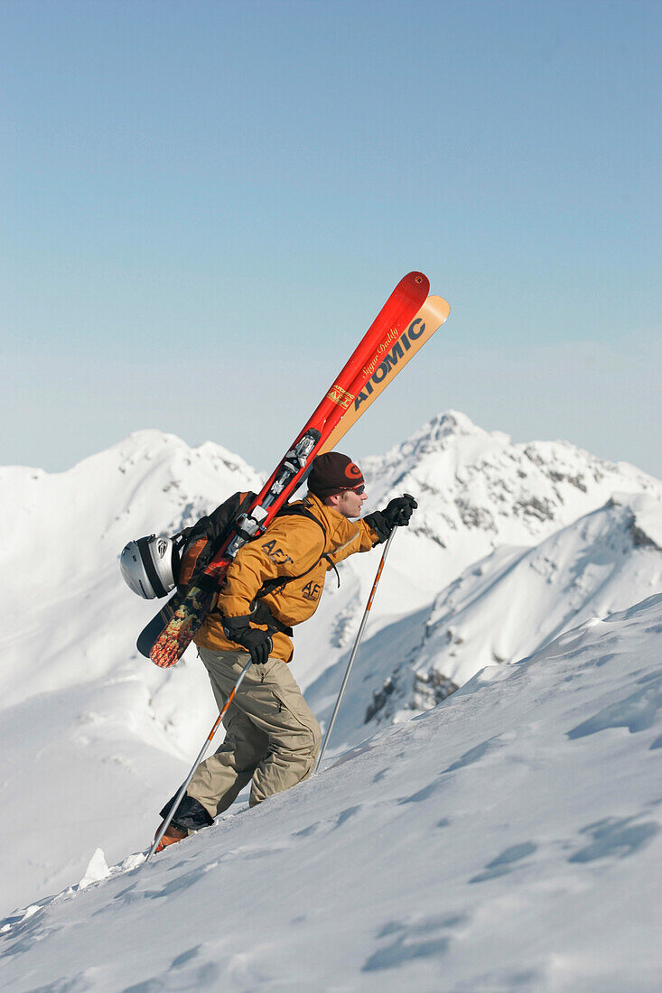 Skifahrer, Lech, Oesterreich Europa