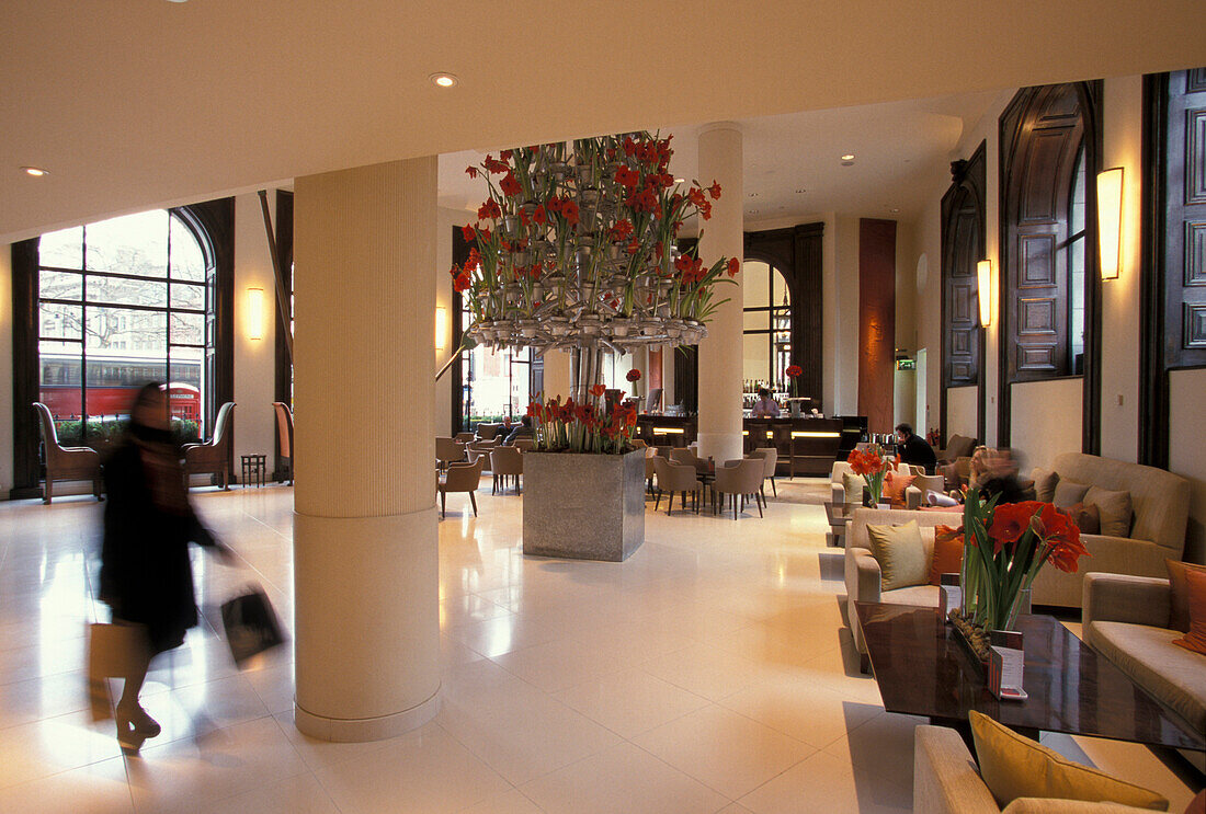 Lobby, Hotel One Aldwych, Covent Garden, London, England, Großbritannien