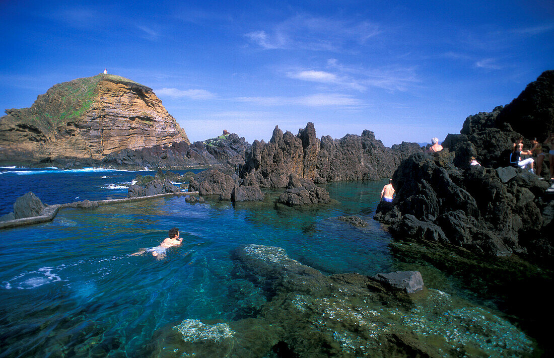 Rocky coast, Porto Moniz, Madeira, Portugal