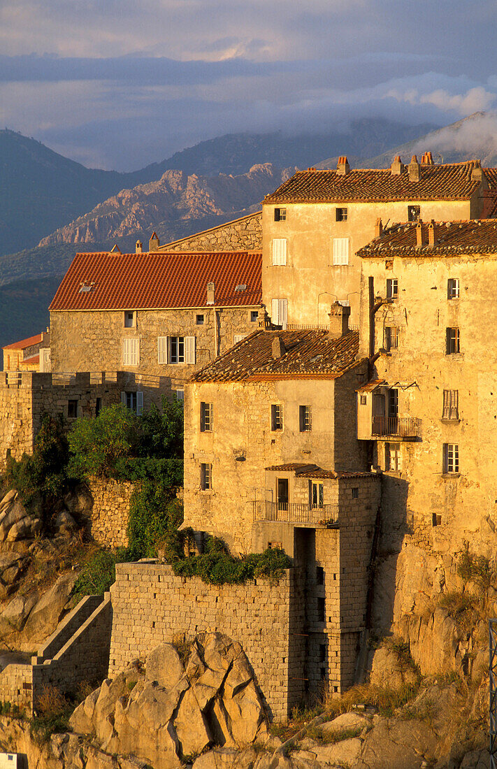 Bergdorf Sartene, Korsika, Frankreich