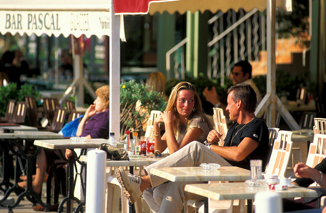 Streetcafe in Bastia, Corsica, France