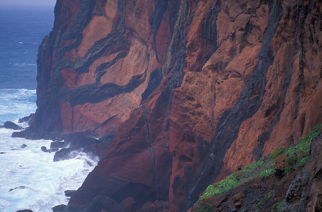 Steep coast, Ponta do Castelo, Ponta Sao Lourenco, Madeira