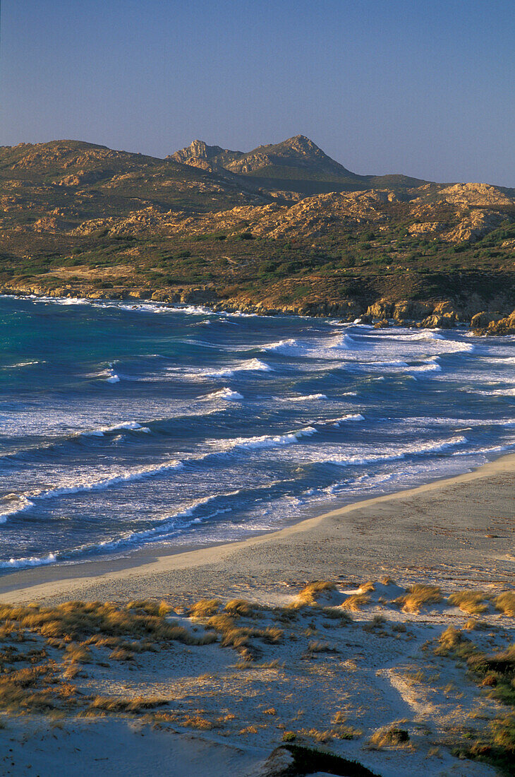 Deserted beach, Anse de Peraiola, Corsica, France