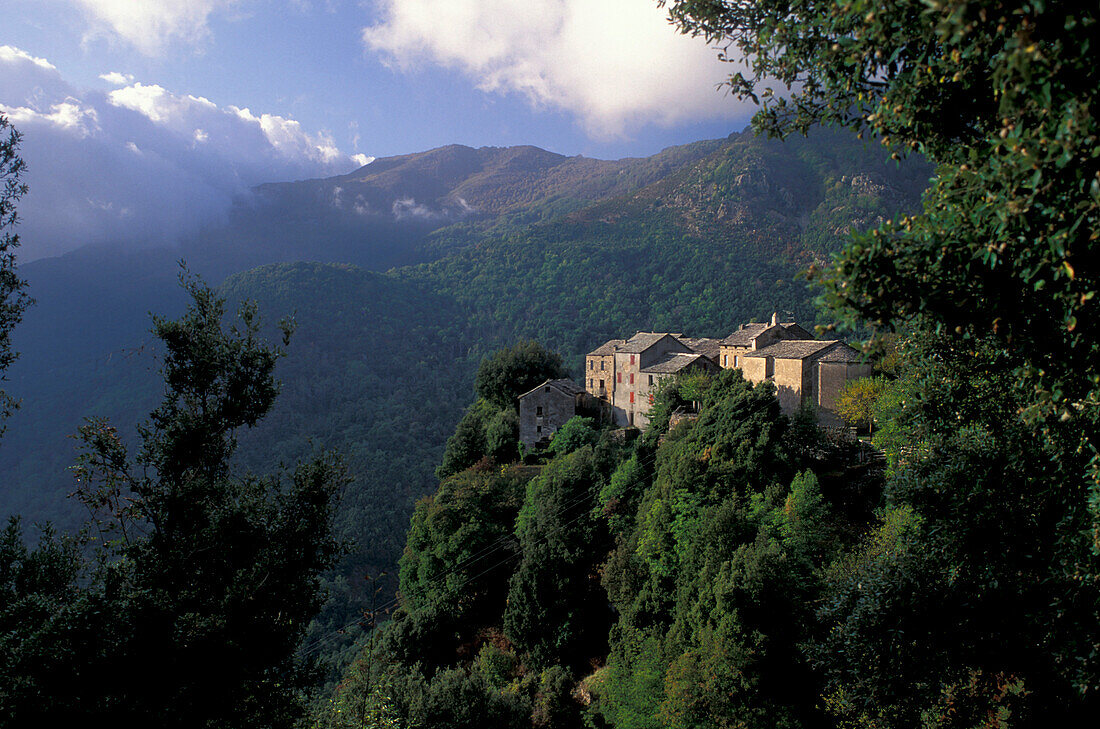 Verlassenes Tal, Campodonico, Castagniccia, Korsika, Frankreich