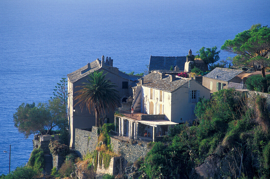 Houses in Nonza, Corsica, France