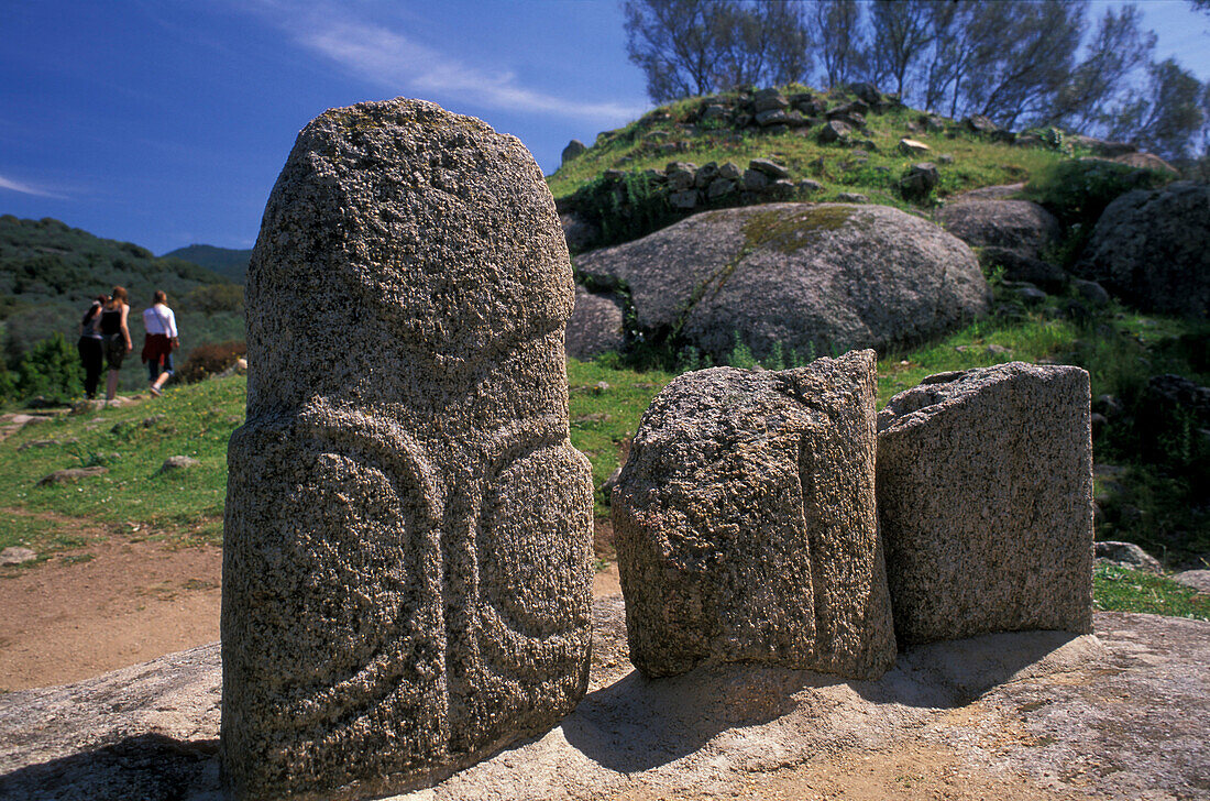 Prähistorische Fundstätte, Filitosa, Taravo-Tal, Korsika, Frankreich