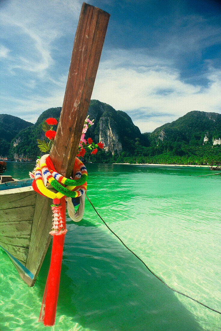 Boat on the beach, Ko Phi Phi Island, Andaman Sea, Thailand