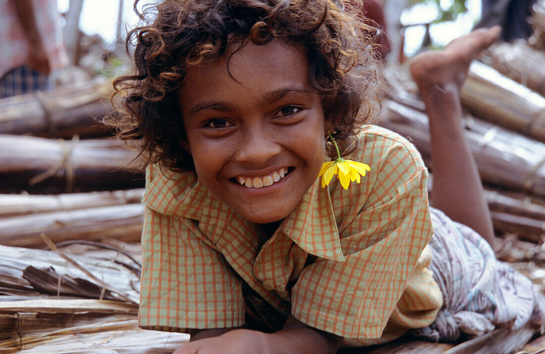 Girl, Smile, Tikopia, Temotu Province Solomon Islands, South Pacific