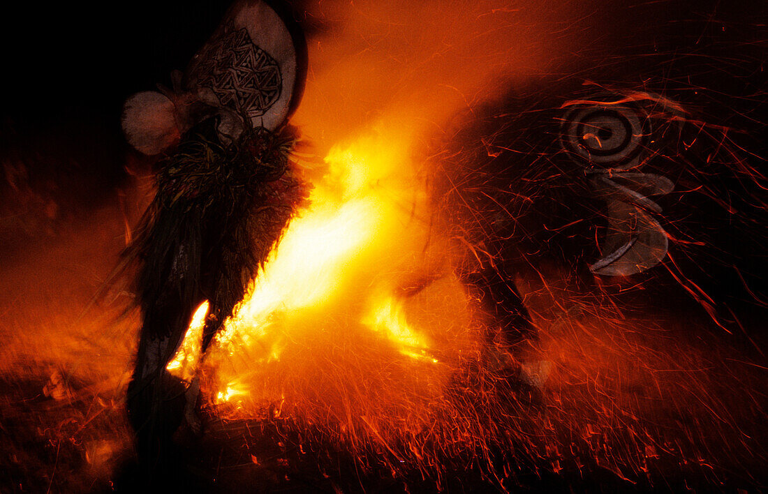 Baining Fire Dance, Rabaul, East New Britain, Papua New Guinea, Melanesia