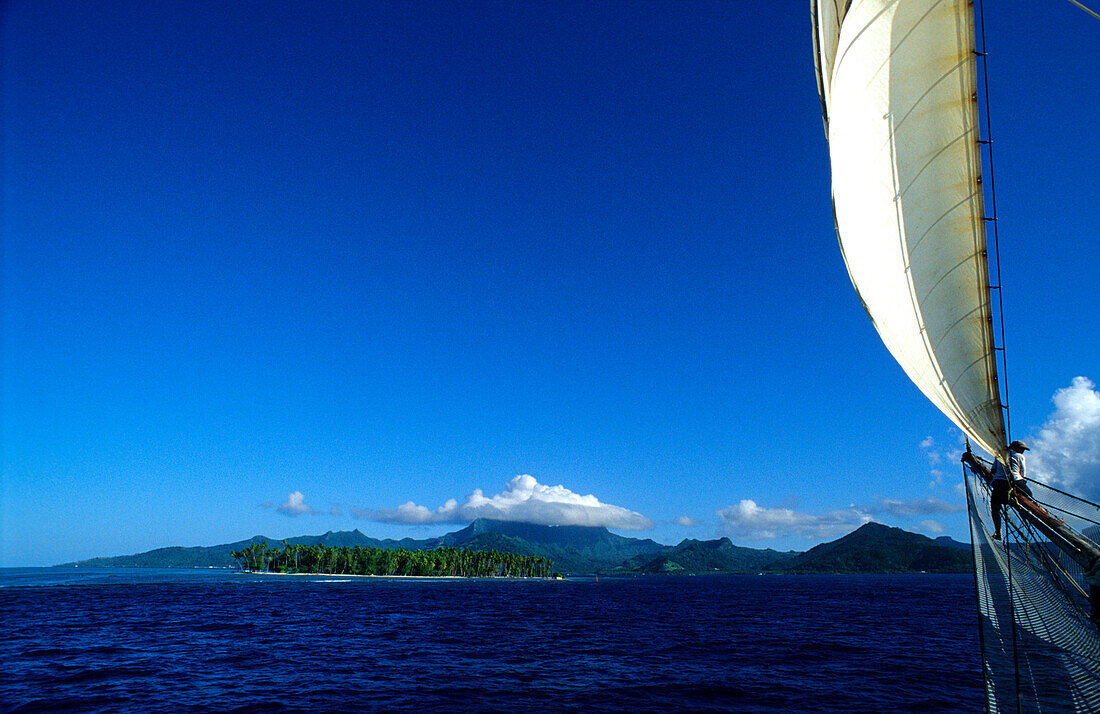 Sailing Ship, Cooks Bay, Moorea, French Polynesia, South Pacific