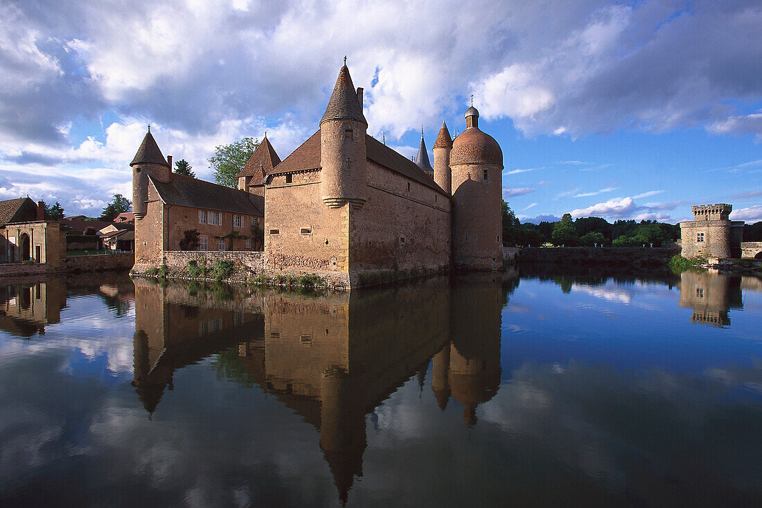 Moated Castle Château La Clayette, La Clayette, Burgundy, France