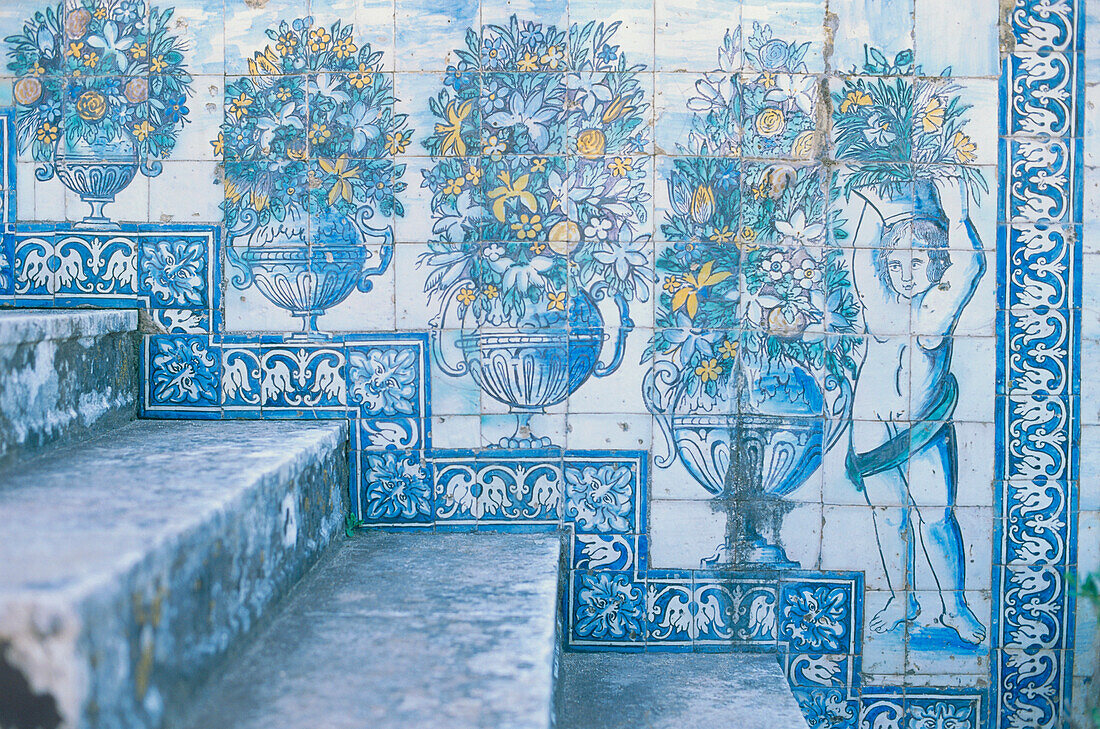 Azulejos, Palacio da Fronteira, Monsanto, Lissabon, Portugal