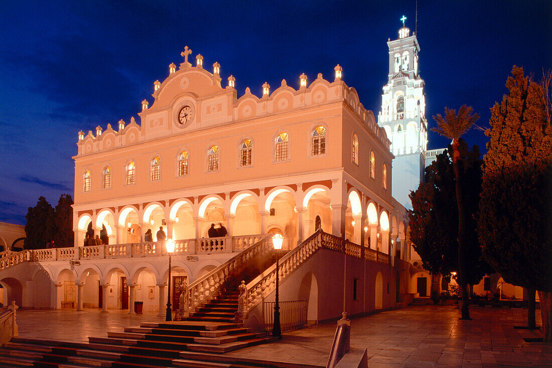 Church of pilgrimage Panagia Evangelistria, Chora, Tinos, Cyclades, Greece