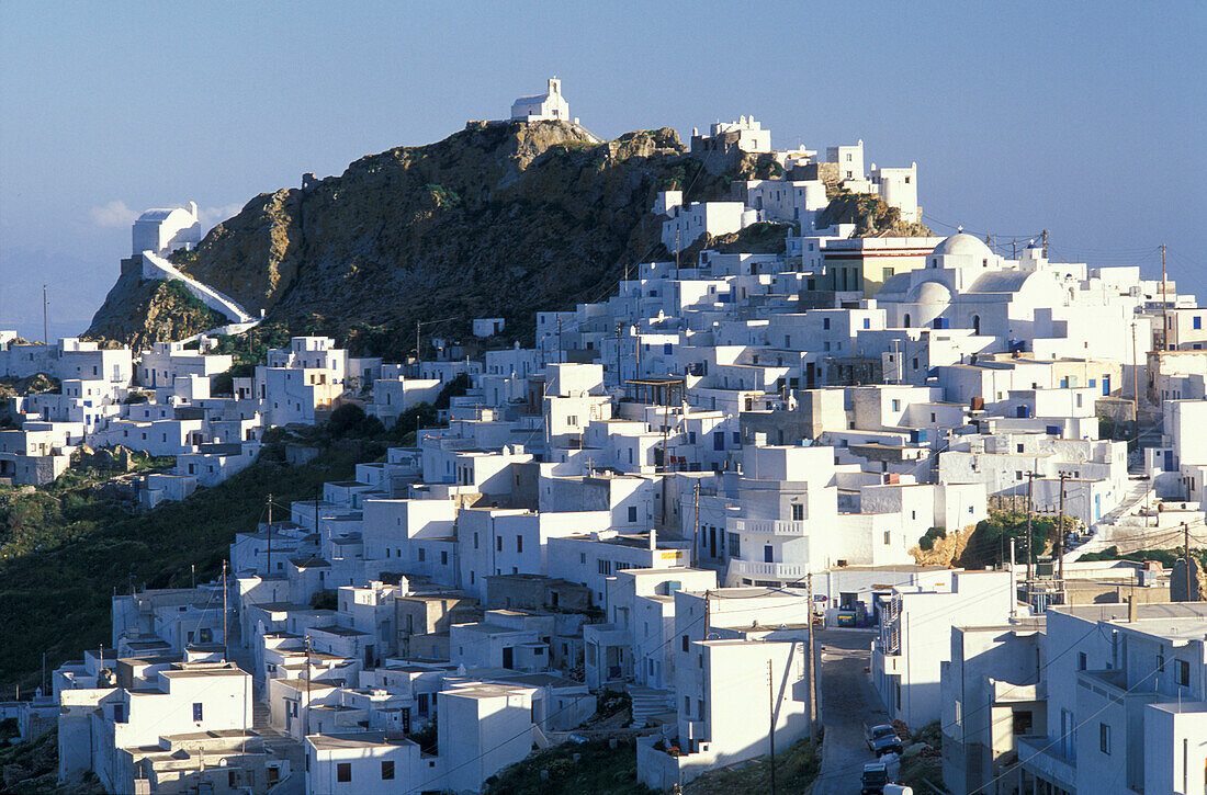 White houses, Agios Konstantinos, Chora, Serifos, Cyclades, South Aegean, Greece