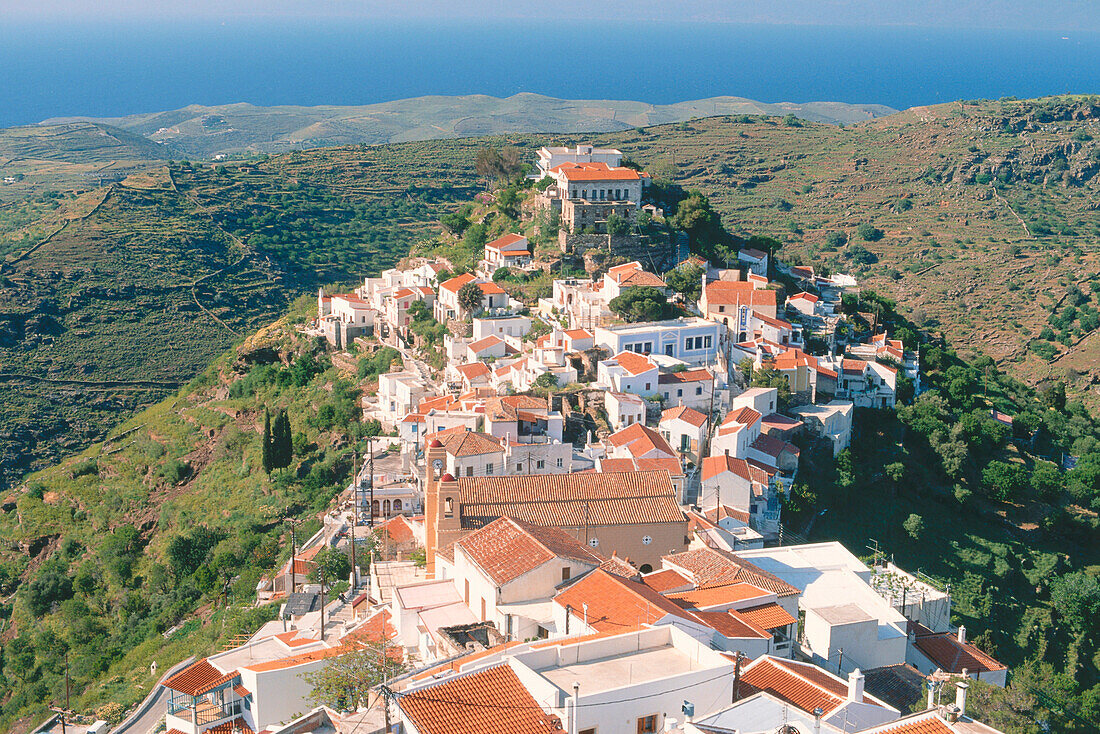 Blick von Ioulis, Kea, Kykladen, Griechenland